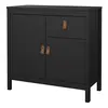 Buy Barcelona Matt Black Sideboard: Modern Style & Storage, 3 from Furnituretta