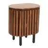 Buy Enhance Your Bedroom Decor with a Slatted Mango Wood Table, 4 from Furnituretta