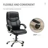 Buy Homcom High Back Swivel Chair, Computer Desk Chair with Faux Leather, 6 from Furnituretta