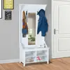 Buy Homcom Hallway Furniture Set Shoe Bench Storage Mirror Cabinet, 2 from Furnituretta