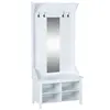Buy Homcom Hallway Furniture Set Shoe Bench Storage Mirror Cabinet, 9 from Furnituretta