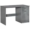 Buy Homcom High Gloss Computer Desk with Drawers, Modern Writing Desk from Furnituretta