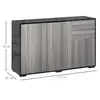 Buy Homcom High Gloss Sideboard, Side Cabinet, Push-Open Design, 3 from Furnituretta
