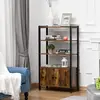 Buy Homcom Industrial Bookshelf, Storage Cabinet with 3-Tier with Doors, 2 from Furnituretta