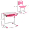 Buy Homcom Kids Desk and Chair Set, Student Adjustable Writing Desk, 3 from Furnituretta