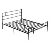 Buy Homcom King Size Metal Bed Frame, Solid Bedstead Base from Furnituretta