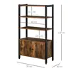 Buy Homcom Industrial Bookshelf, Storage Cabinet with 3-Tier with Doors, 3 from Furnituretta
