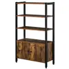 Buy Homcom Industrial Bookshelf, Storage Cabinet with 3-Tier with Doors from Furnituretta