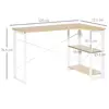 Buy Homcom L-Shaped Computer Desk, Folding Home Office Corner Desk, 3 from Furnituretta