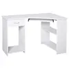 Buy Homcom L-Shaped Corner Computer Desk 2 Shelves Wide Worktop from Furnituretta