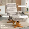 Buy Homcom Linen Swivel Recliner Chair with Footstool, 6 from Furnituretta
