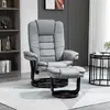 Buy Homcom Manual Recliner and Footrest Set Armchair with Swivel Wood Base, 2 from Furnituretta