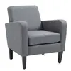 Buy Homcom Linen Single Armchair, with Padded Seat - Grey from Furnituretta