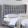 Buy Luxury King Size Bed: Mahala Crushed Velvet Silver, Size: King Size, 2 from Furnituretta