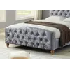 Buy Millbrook Crushed Velvet Double Bed Silver, Size: Double, 2 from Furnituretta