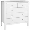Buy Homcom Modern Chest of Drawers, 5 Drawer Storage Cabinet from Furnituretta