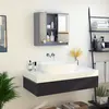 Buy Homcom Mirror Cabinet for Bathroom Mirror Cupboard Wall Mounted, 6 from Furnituretta