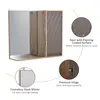 Buy Homcom MDF Wall Mounted Bathroom Cabinet Mirror, 6 from Furnituretta