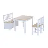 Buy Homcom Pine Wood Kids 4 Pc Furniture Set-Oak/White from Furnituretta