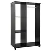 Buy Homcom Open Wardrobe with Hanging Rail and Storage Shelves from Furnituretta