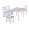 Buy Homcom Pine Wood Kids 4 Pc Furniture Set-Oak/White, 9 from Furnituretta