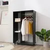 Buy Homcom Open Wardrobe with Hanging Rail and Storage Shelves, 2 from Furnituretta