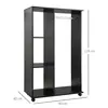 Buy Homcom Open Wardrobe with Hanging Rail and Storage Shelves, 3 from Furnituretta
