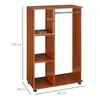 Buy Homcom Open Wardrobe with Hanging Rail and Storage Shelves, 3 from Furnituretta
