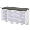 Buy Homcom Multi-Storage Shoe Rack 14 Compartments Cushion, 3 from Furnituretta