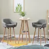 Buy Homcom Set of 2 Bar Stools Modern Upholstered Seat Bar Chair, 2 from Furnituretta