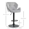 Buy Homcom Set Of 2 Bar stools With Backs , Velvet-Touch Barstool, 3 from Furnituretta
