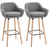 Buy Homcom Set of 2 Bar Stools Modern Upholstered Seat Bar Chair from Furnituretta