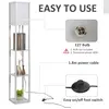 Buy Homcom Standing Lamp, Floor Light with 4-Tier Storage Shelf, 4 from Furnituretta