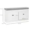 Buy Homcom Shoe Storage Bench with Seat Cushion Hallway Cabinet, 3 from Furnituretta