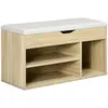Buy Homcom Shoes Cabinet Bench Hidden Storage Padded Seat Organiser from Furnituretta