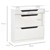 Buy Homcom Shoe Cabinet with 3 Drawers High Gloss Storage Cupboard, 3 from Furnituretta