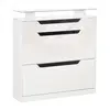 Buy Homcom Shoe Cabinet with 3 Drawers High Gloss Storage Cupboard, 2 from Furnituretta