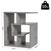 Buy Homcom Side Table, 3 Tier End Table with Open Storage Shelves, 3 from Furnituretta