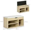 Buy Homcom Shoes Cabinet Bench Hidden Storage Padded Seat Organiser, 3 from Furnituretta