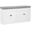 Buy Homcom Shoe Storage Bench with Seat Cushion Hallway Cabinet from Furnituretta