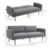 Buy Homcom Two Seater Sofa Bed, Convertible Linen Fabric Sofa, 3 from Furnituretta