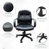 Buy Homcom Swivel Executive Office Chair PU Leather Computer Desk, 6 from Furnituretta