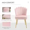 Buy Homcom Velvet-Feel Shell Luxe Accent Chair, Glam Vanity Chair, 6 from Furnituretta