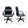Buy Homcom Swivel Executive Office Chair PU Leather Computer Desk, 3 from Furnituretta