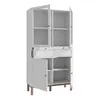 Buy Wensley Light Grey and Oak Display Cabinet with LED, 3 from Furnituretta