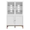 Buy Wensley Display Cabinet – Light Grey & Oak with LED Lighting, 2 from Furnituretta