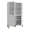 Buy Wensley Display Cabinet – Light Grey & Oak with LED Lighting, 3 from Furnituretta