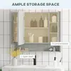 Buy kleankin Bathroom Mirror Cabinet, Wall Mounted Storage Cabinet, 5 from Furnituretta