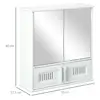 Buy kleankin Bathroom Mirror Cabinet, Wall Mounted Storage Cupboard, 3 from Furnituretta