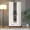 Buy Skipton White 3 Door Tall Shallow Hallway Wardrobe from Furnituretta